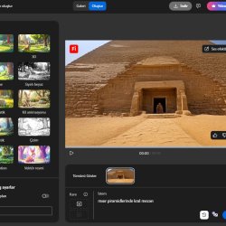 Sohbet kısımına yazdığınız prompt ile resim veya video üretebilirsiniz.